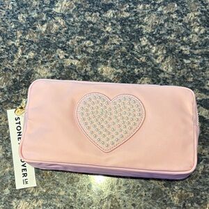 Stoney clover lane Pink Heart Cosmetic Bag bnwt